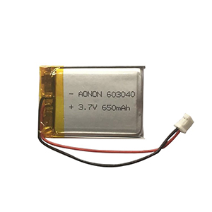 3.7V 603040-650mAh bluetooth speaker battery